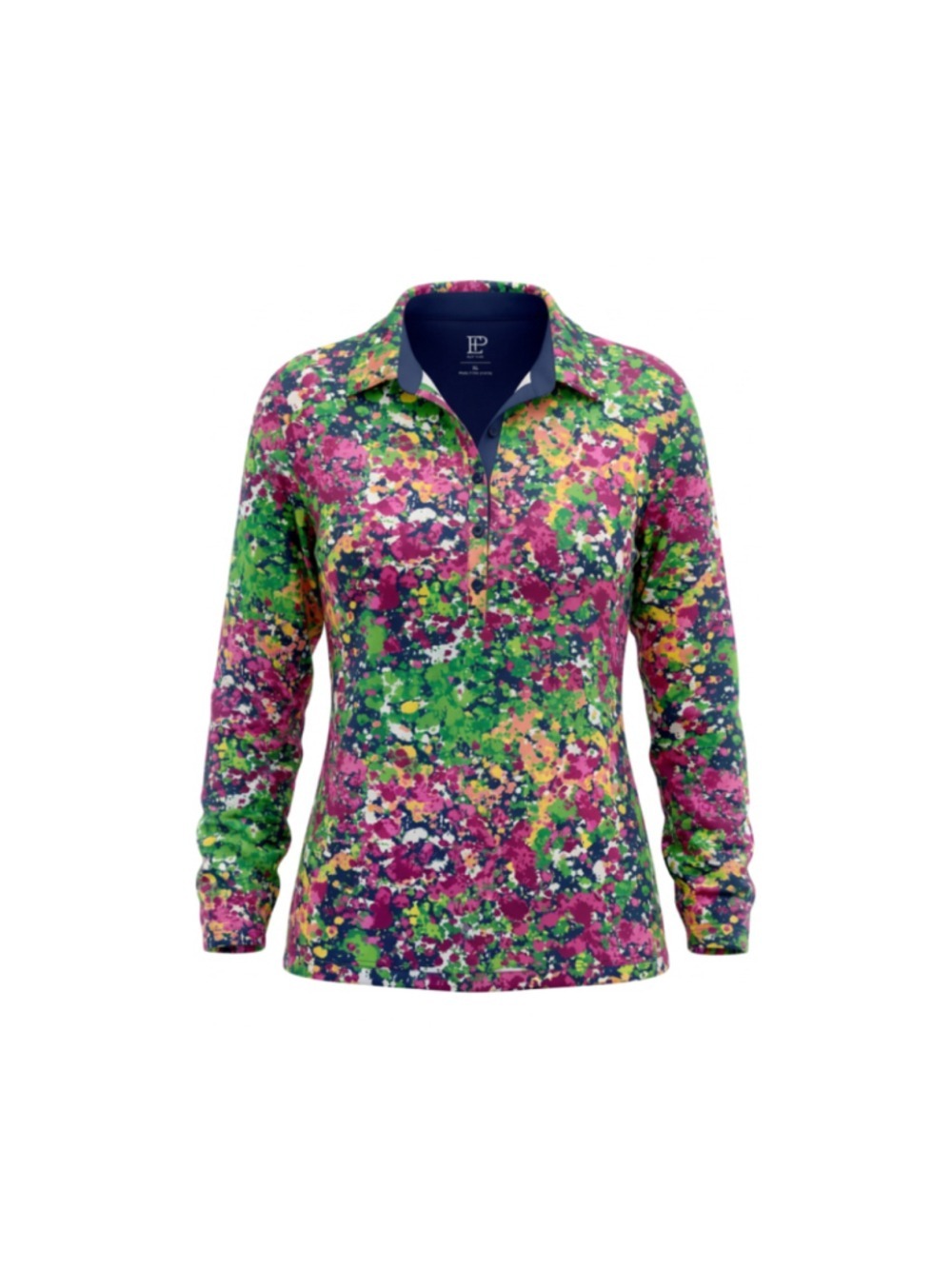 EP New York Women's Long Sleeve Tee XL Green Pink Floral